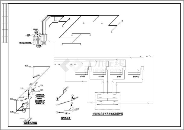 某变电站七氟丙烷的自动灭火系统设计图纸-图一