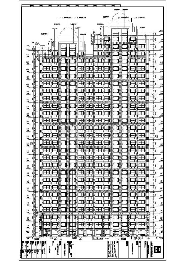 大连金州工业园27层混凝土框架结构住宅楼建筑施工图纸-图一