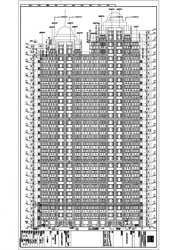 大连金州工业园27层混凝土框架结构住宅楼建筑施工图纸_图1