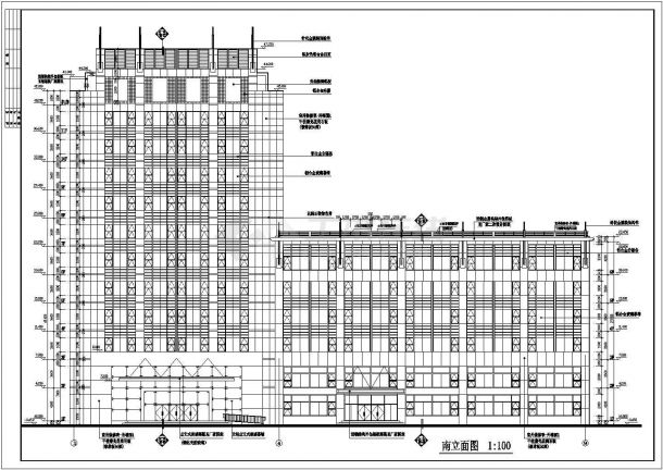 某医院11层框架结构综合楼建筑方案设计图-图二
