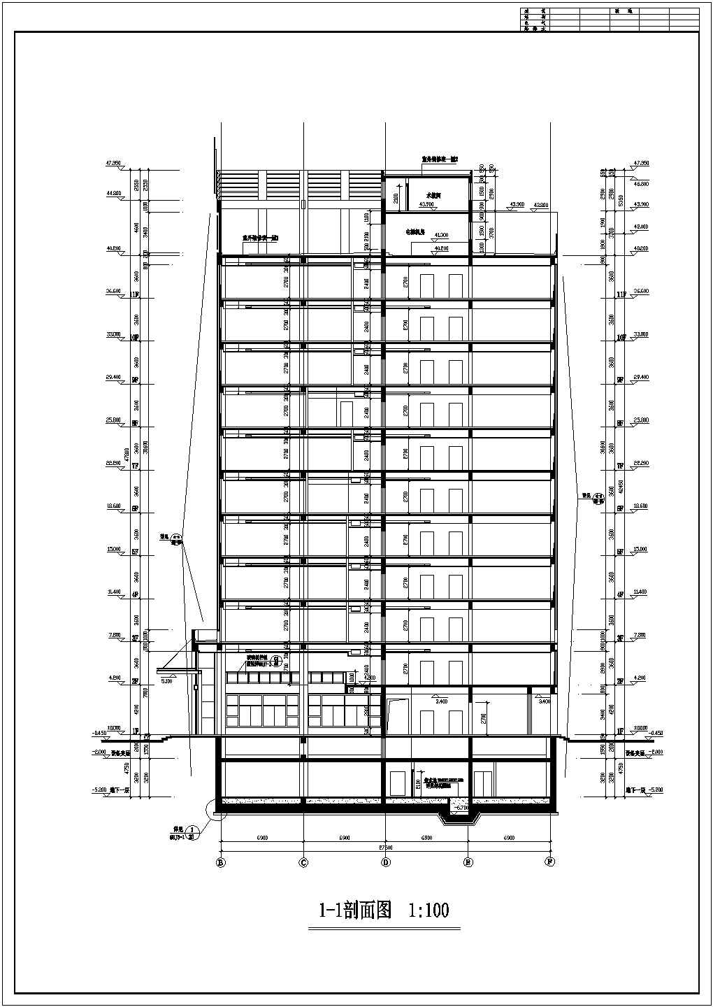 某医院11层框架结构综合楼建筑方案设计图