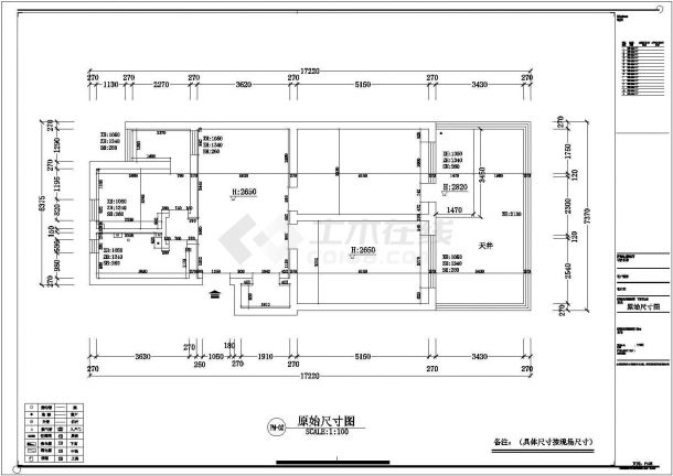 【上海】某现代中式风格两居室装修设计施工图（含效果图）-图二