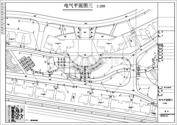 重庆某住宅区景观电气CAD布置图-图一