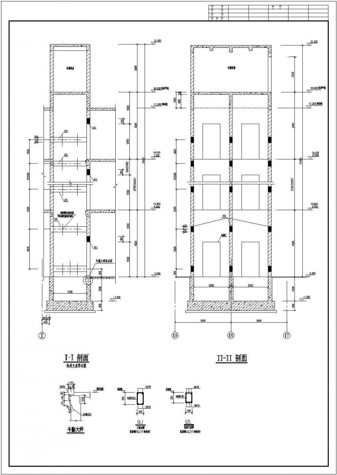 某办公楼新增电梯改造结构设计施工图_图1