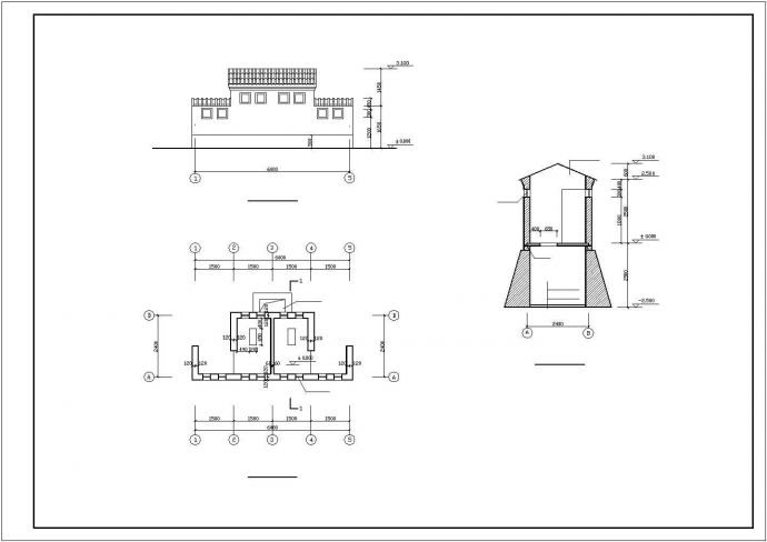 某公共厕所CAD结构基础详图_图1