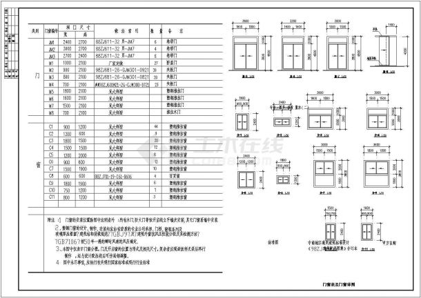 某小区多层住宅楼施工设计图（含大样）-图一