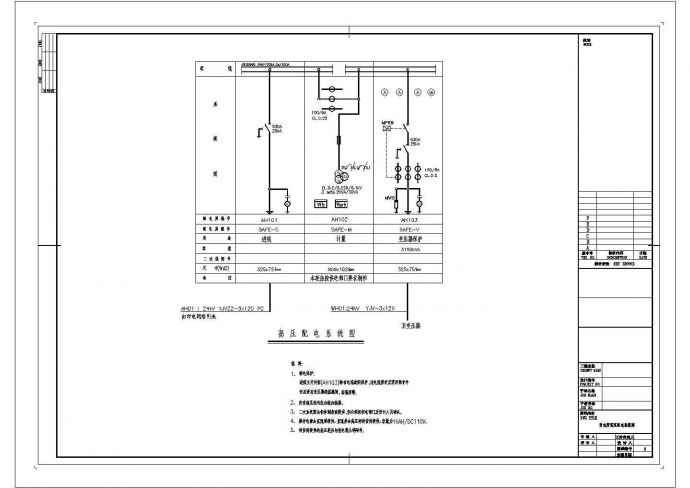 某厂房变电所设计cad图纸，含照明设计_图1