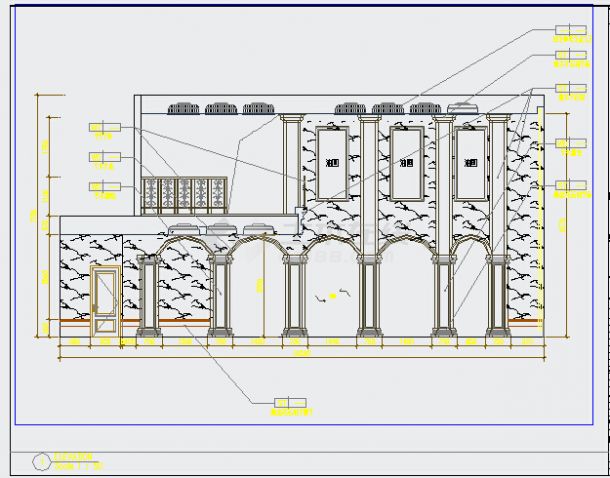 鄂尔多斯欧式古典豪宅装修设计施工图（含效果图）-图二