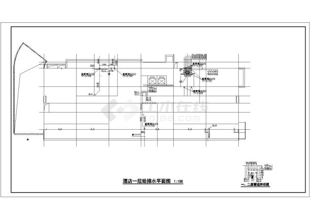 四川某小高层酒店全套给排水设计施工图-图一