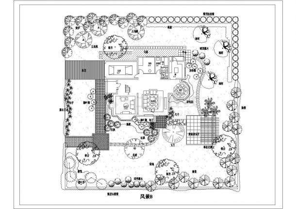 别墅私家花园设计图纸-图一