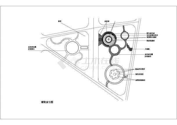 【武汉】某小区游园景观设计施工图纸-图二