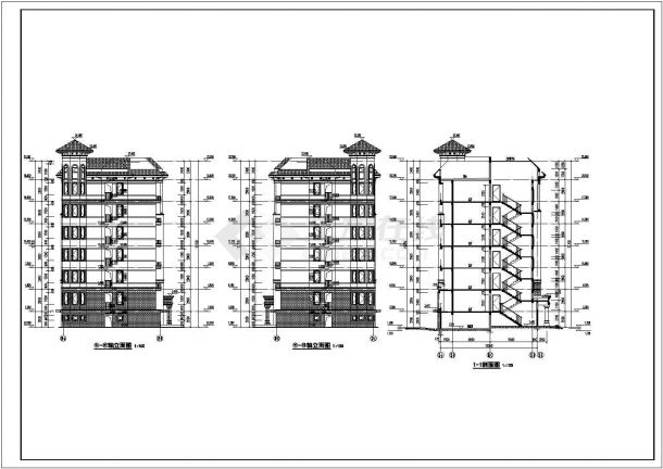 某小区多层框架结构住宅建筑方案设计图-图一