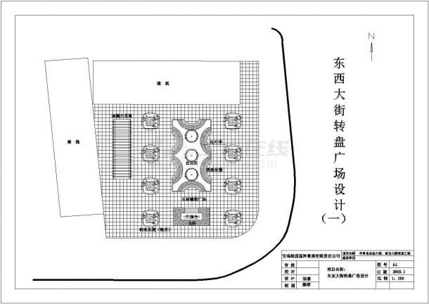 吉林某道路绿化CAD设计图纸-图一