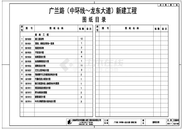 市政道理工程施工设计图纸-图一