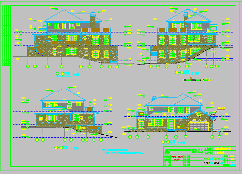 某地三层混合结构别墅建筑设计施工图纸_图1