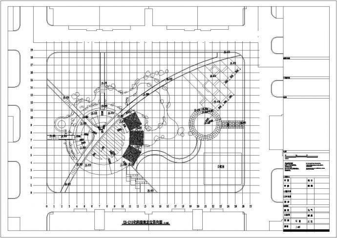 某地小广场园林景观规划设计施工图_图1