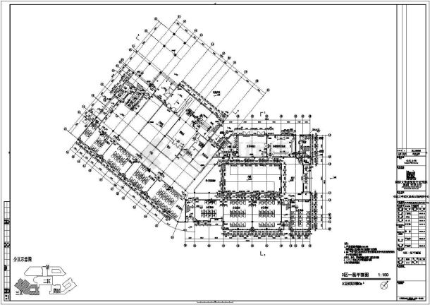 长江大学武汉基地石油科技中心建筑、结构、水电暖全套施工图-图一