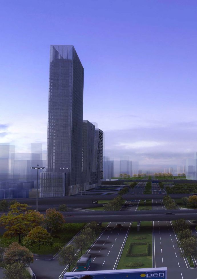[广东]43层高层商业综合体建筑设计方案文本_图1