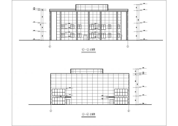 某地三层框架结构体育馆建筑设计方案图纸_图1