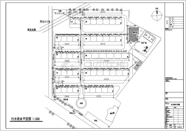 某小区高层室外给排水消防管道设计图-图一