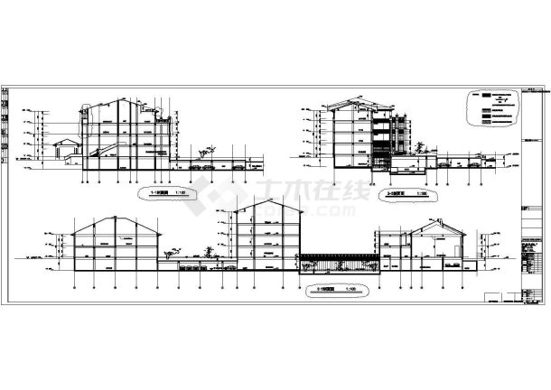 星河湾风格某地4层框架结构会所建筑方案图-图二