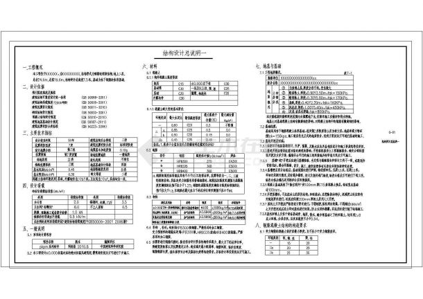 [节点详图]低层框架结构设计说明-图一