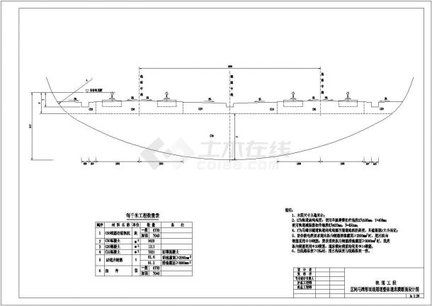 [广东]地铁区间隧道轨道工程图纸，共15张图纸-图二