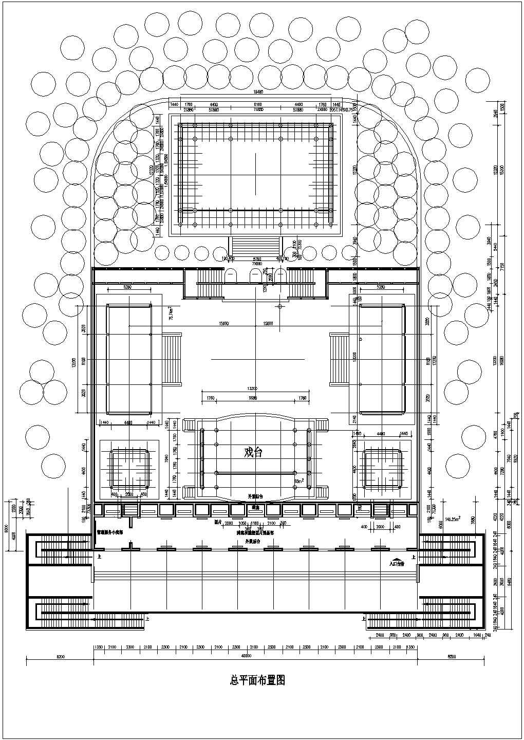 一整套古建戏台和钟楼古建施工图