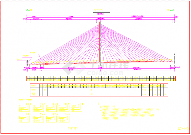江苏某弧线形钢塔斜拉桥钢箱梁施工图设计（134张）-图一