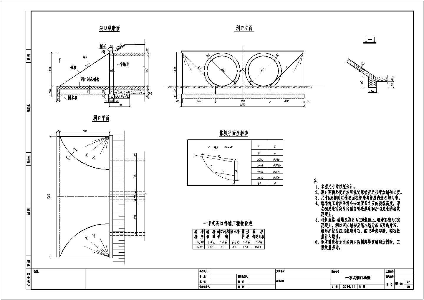2x3m钢筋混凝土圆管涵设计套图（共9张图纸）