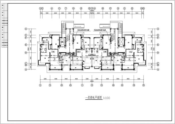 一栋10层住宅楼电气设计全套施工图-图二