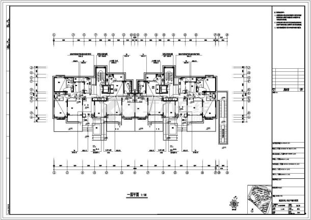高层住宅电气施工cad图纸（弱电部分）-图一