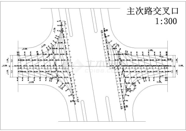 道路工程交叉口竖向设计通用图（10种类型全面）-图一