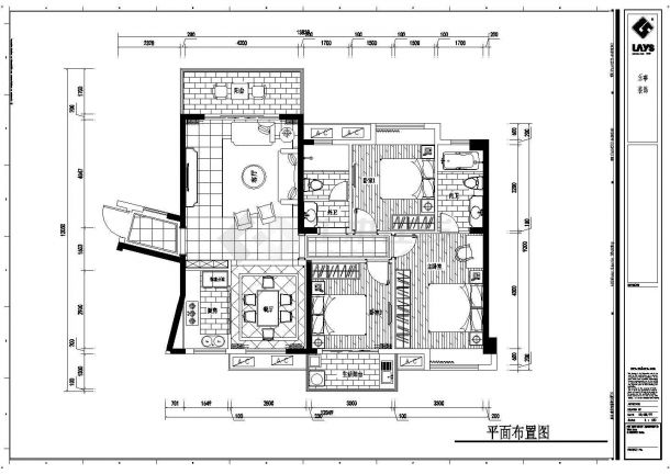 欧式风格样板房家装设计图（含效果图）-图二