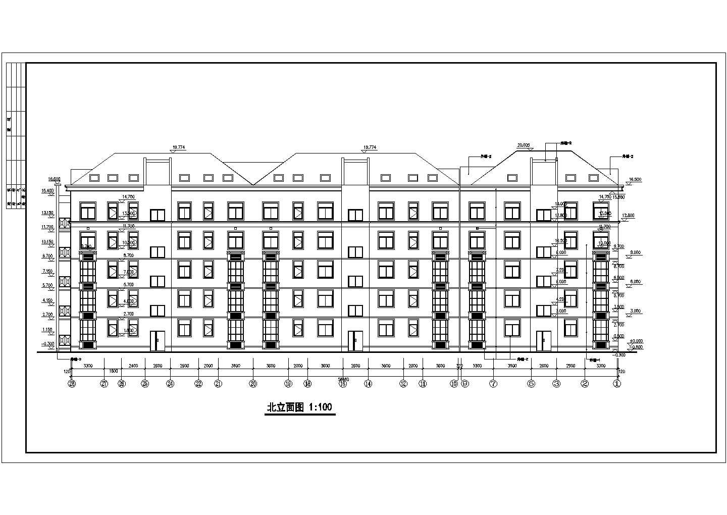 某地5+1层框架结构住宅楼建筑设计施工图