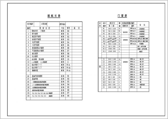 【浙江】天花小区住宅楼六层住宅建筑施工图纸_图1