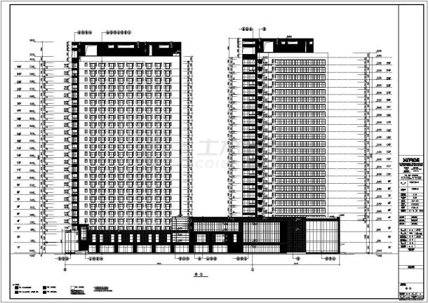 某地框架剪力墙高层住宅建筑设计施工图-图一