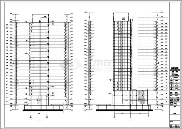 某地框架剪力墙高层住宅建筑设计施工图-图二