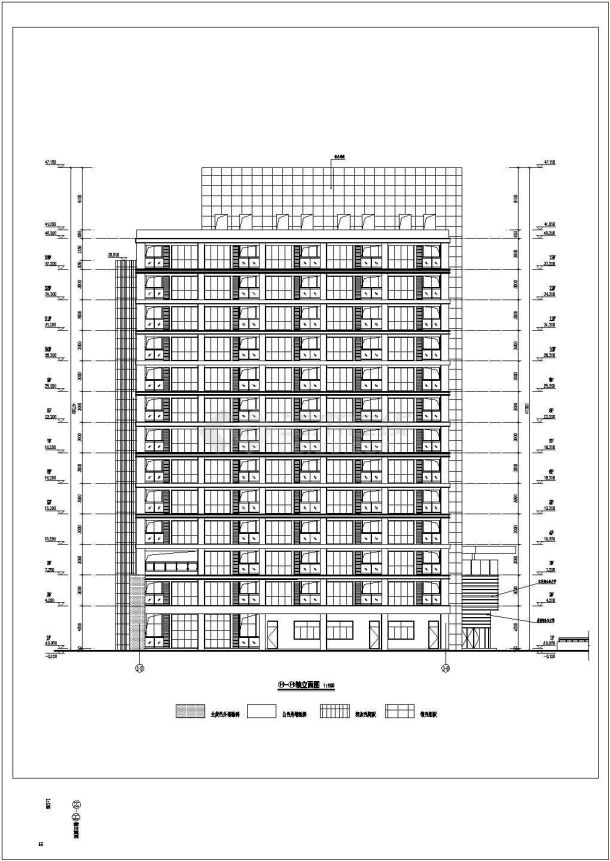 某13层白领公寓楼建筑设计施工图-图二