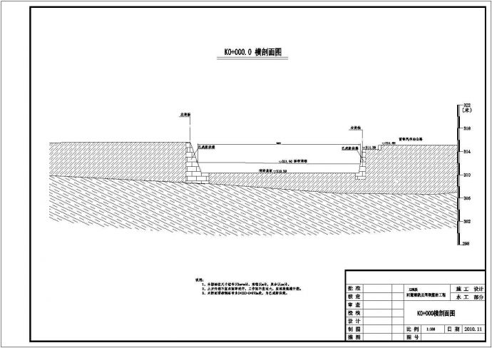 某镇溢流坝、冲沙闸类型闸坝工程方案设计图纸_图1