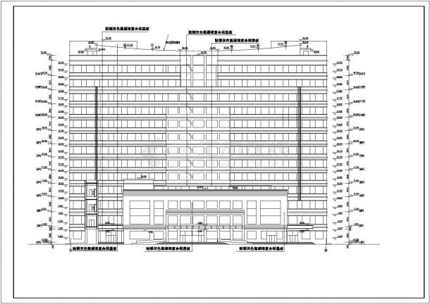 北方某十三层综合医院建筑设计施工图-图一