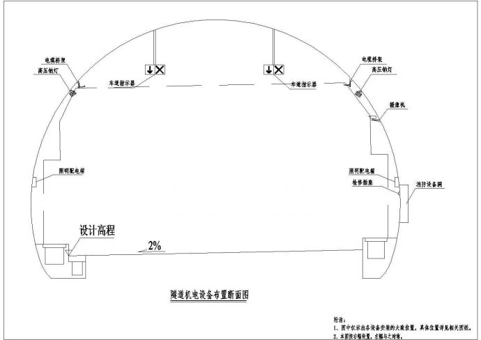 [云南]双联拱隧道机电工程图纸_图1