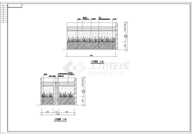 某地区西餐厅建筑室内装修设计施工图-图二