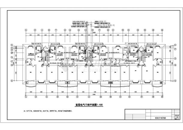 某住宅楼强电设计cad图纸，含系统设计图-图一