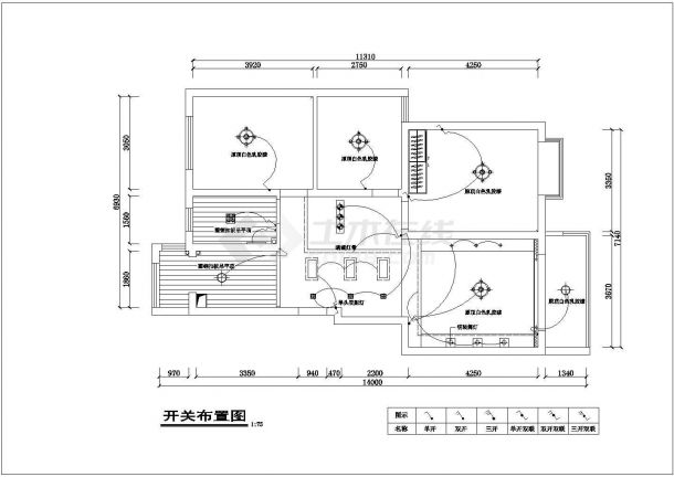 两居室室内装修设计施工图（效果图）-图二
