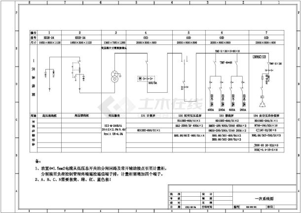 某250Kva箱式变压器全套施工图纸-图一