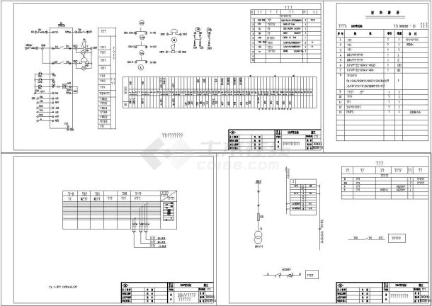 10kV变电站全套电气设计cad图纸-图一