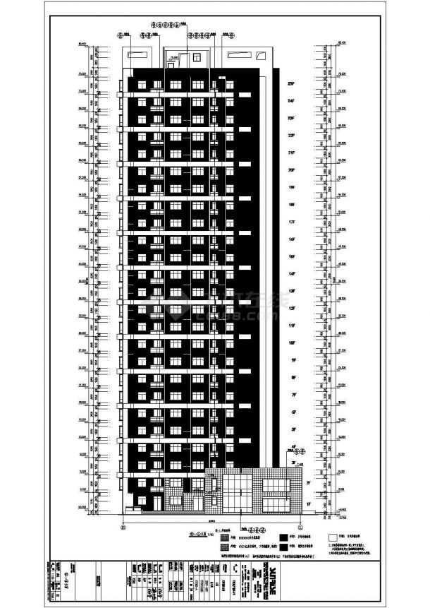 某地25层剪力墙结构商住楼建筑设计施工图-图二