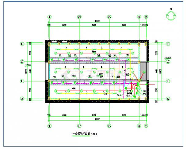 新建倔百农贸市场电气施工图（框架结构 建筑面积226平方米）-图一
