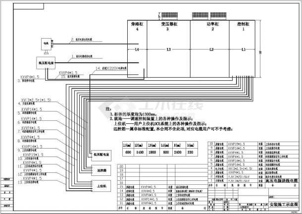 10kV高压变频柜电气原理设计图纸-图一